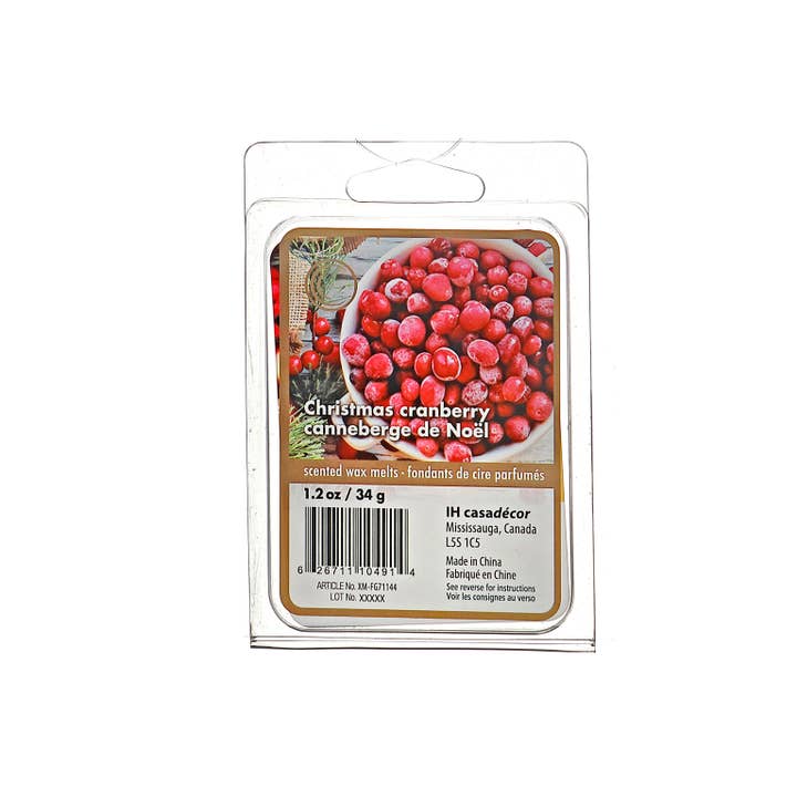 IH Casa Decor - Wholesale Wax melt - 6PK SCENTED WAX MELTS (CHRISTMAS CRANBERRY)1