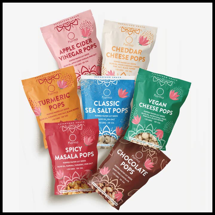 Karma Wellness Kitchen - Vente Encas soufflé - Pack Varié Karma Pops - Les 7 Saveurs1