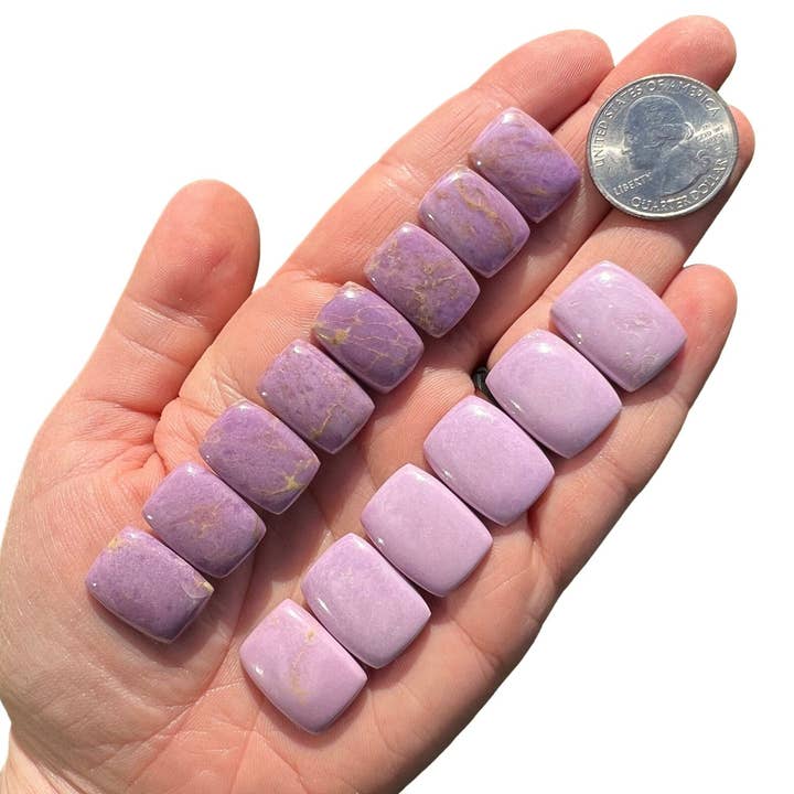 New Moon Beginnings - Wholesale Spiritual Stone/Crystal - Phosphosiderite Rectangle Cabochon7