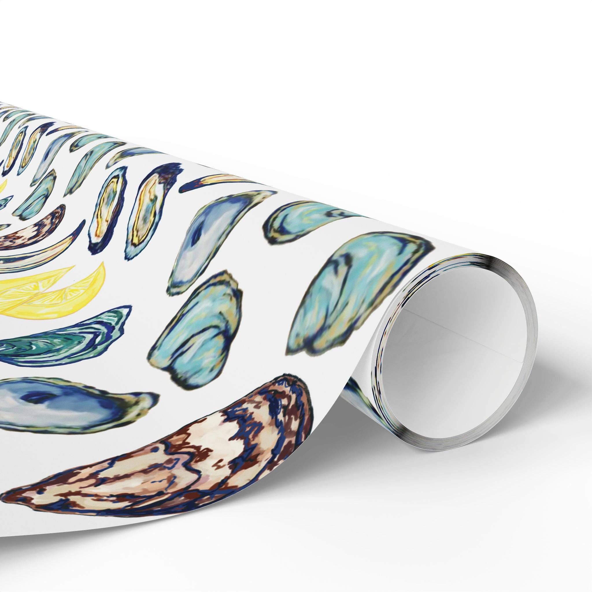 Blue Cava - Wholesale Flat Wrap - Oyster-Inspired Wrapping Paper | Eco-Friendly Gift Wrap17