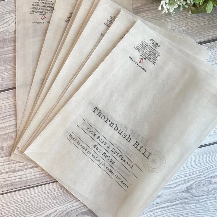 SR Creative Studio - Wholesale Cadeautasje - Bedrukte glassine zakjes voor wax melts, voedsel en zeep3