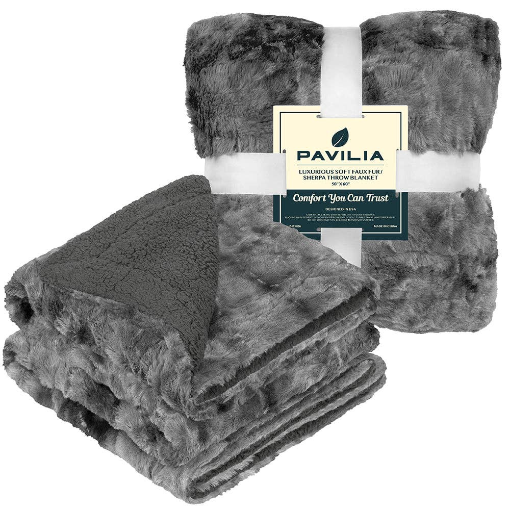 Pavilia – Manta para sofá por atacado – Manta de lã sherpa Minky14