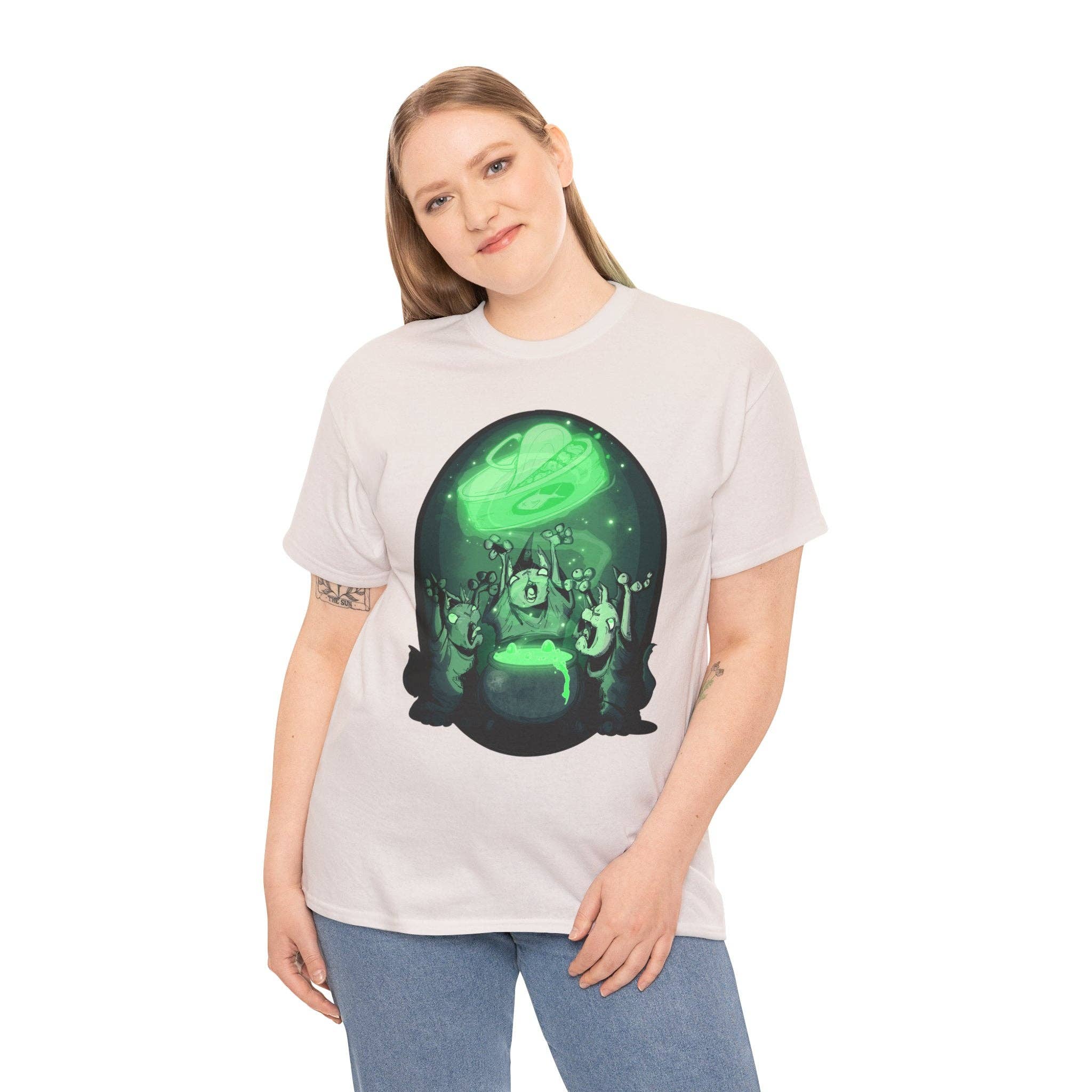 LVB Art - Vente T-shirt à imprimés – unisexe - T-shirt en coton épais unisexe Cat Coven84