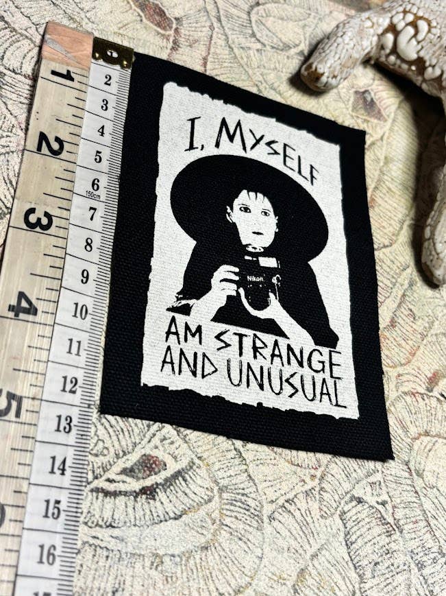 Three Raccoons – wholesale Patch – Lydia Deetz, I myself am strange and unusual patch.6