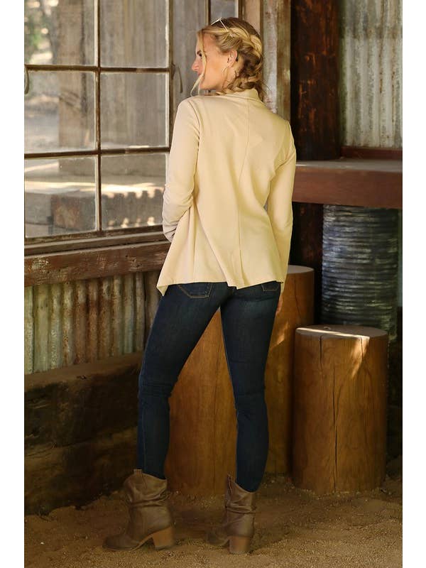 NINEXIS - Wholesale Blazer - Women's - CWOBL093_LONG SLEEVE TAILORED WITH A DRAPED BLAZER23