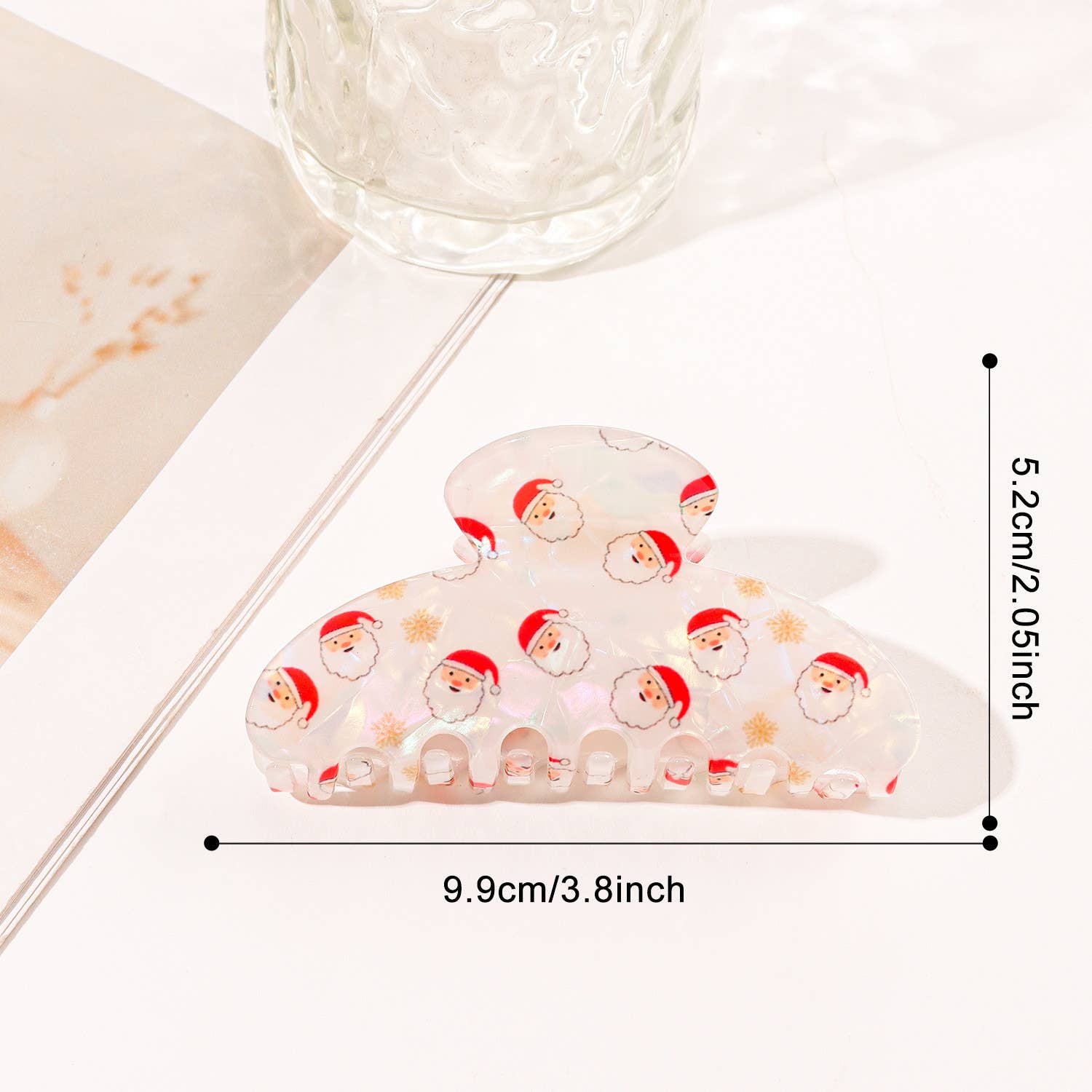 SoapElenGlen – wholesale Hair clip – Women’s – Christmas Themed Print Hair Clip, Festive Hair Accessories2