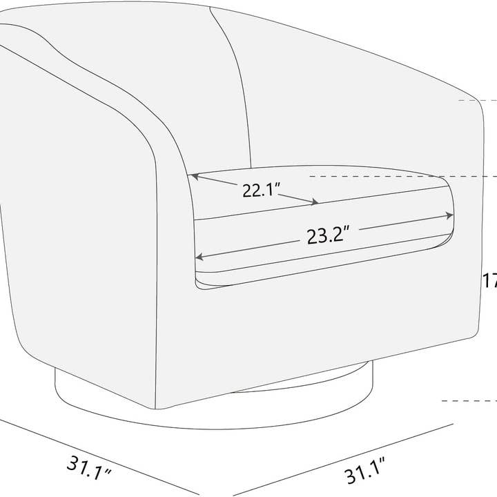 Ivory Swivel Barrel Chair With Plush Foam Back Cushion for wholesale on Faire2
