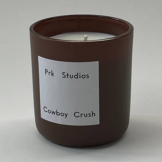 Cowboy Crush Candle 8oz | 100% Natural Soy Wax Essential Oil for wholesale by Prk Studios
