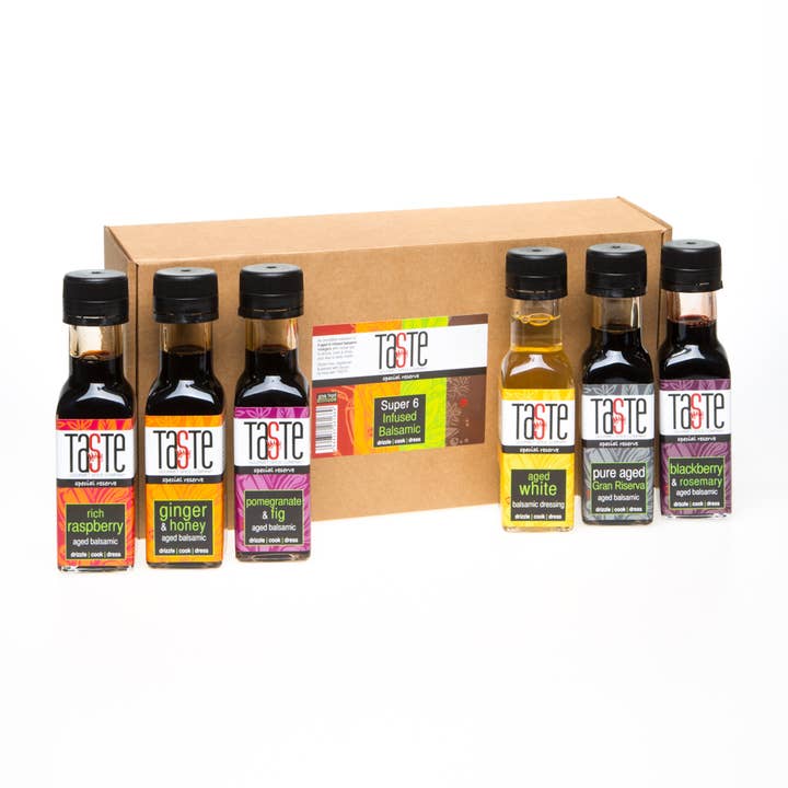 Super 6 Balsamic Vinegar Collection | Flavoured Infused Gift for wholesale by Taste Gourmet Spice Co