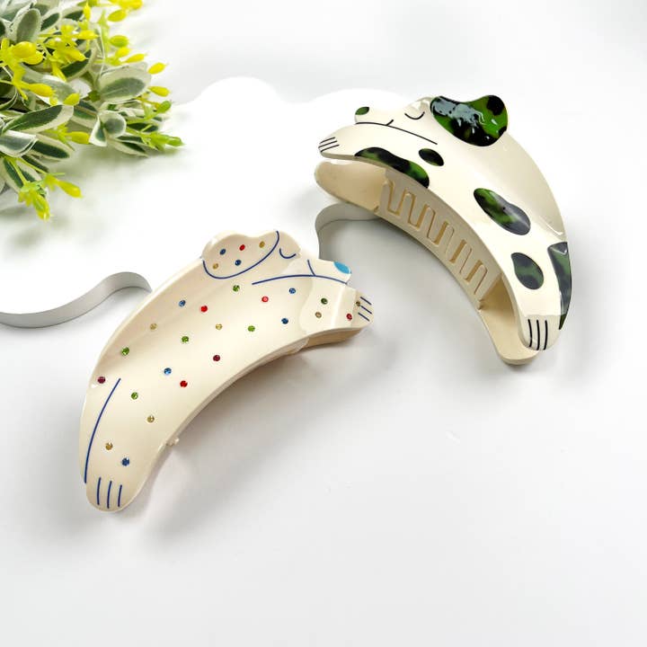 mildstyles - Wholesale Hair Clip - Women's - Simple Diamond Spotted Puppy Animal Hair Claw Clip1