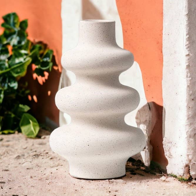 Nordic Bubble Swirl Ceramic Vase for wholesale by Interiors and Art