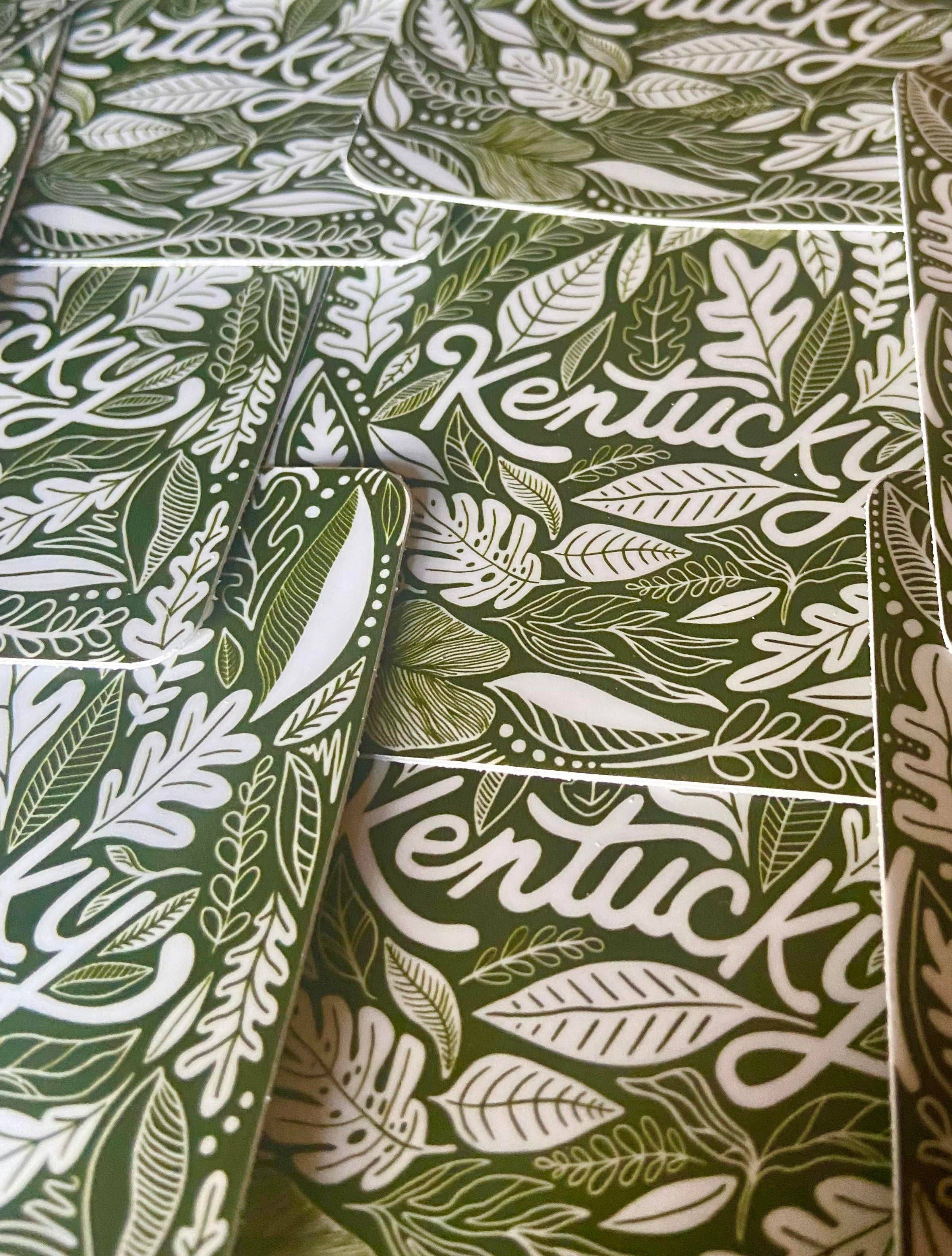 Jessica Holly Creative - Venta al por mayor Pegatina - Pegatina de vinilo cuadrada de flora de Kentucky, 3 pulgadas3