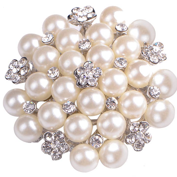Stor pärla blomma bröllop bukett Slive Broscher för wholesale av AK Brand