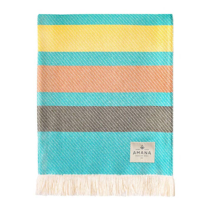 Retro Cotton Throw Blanket for wholesale by Amana Woolen Mill