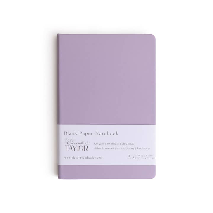 Eleventh and Taylor - Wholesale Journal/Diary - 160 Page A5 Blank Journals: 120 GSM Thick Blank Card Stock9