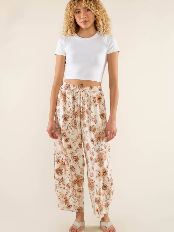 NLT - Wholesale Broek - Dames - Sonoma Floral Lantern Pant met trekkoorden4