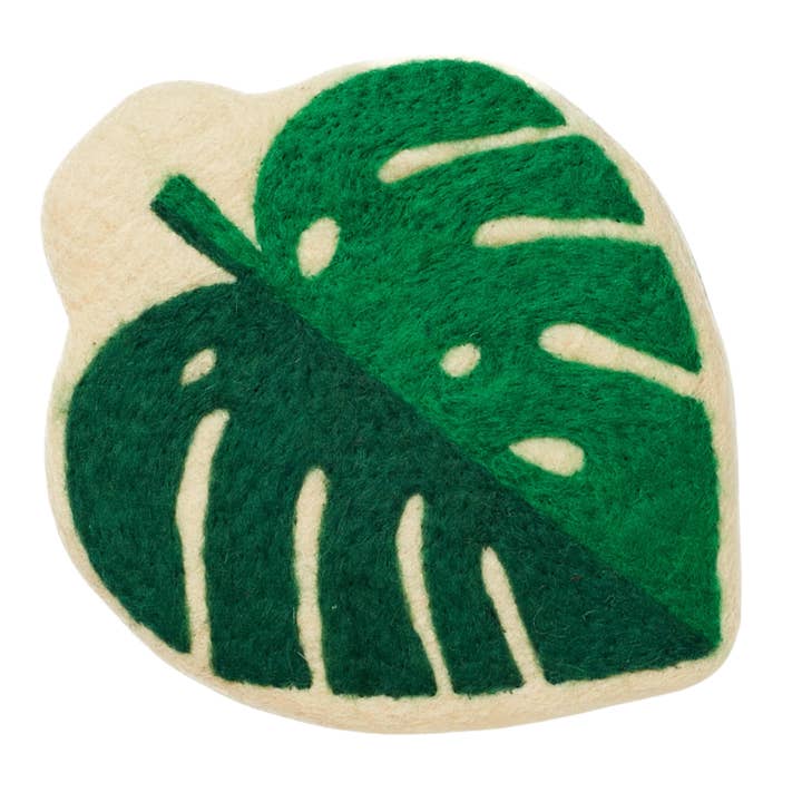 Green Wool Trivet - Foliage for wholesale on Faire