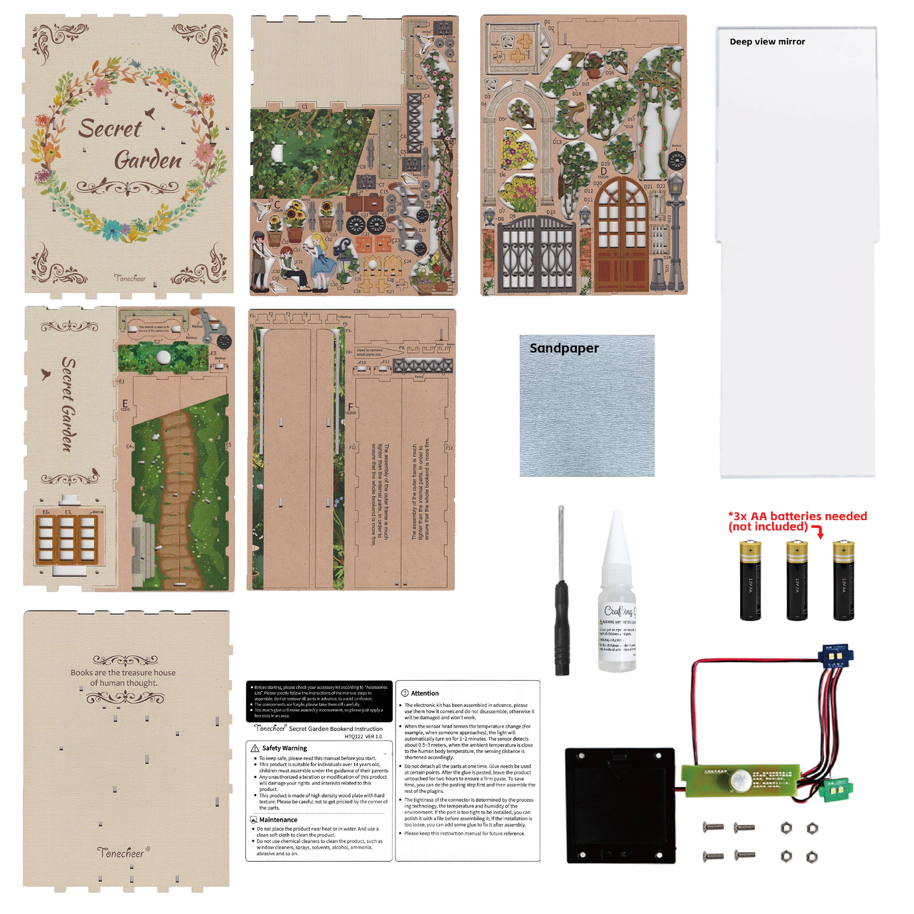 Hands Craft Intl – wholesale DIY-pysselkit – DIY-miniatyrhusbokskit: Hemlig trädgård2