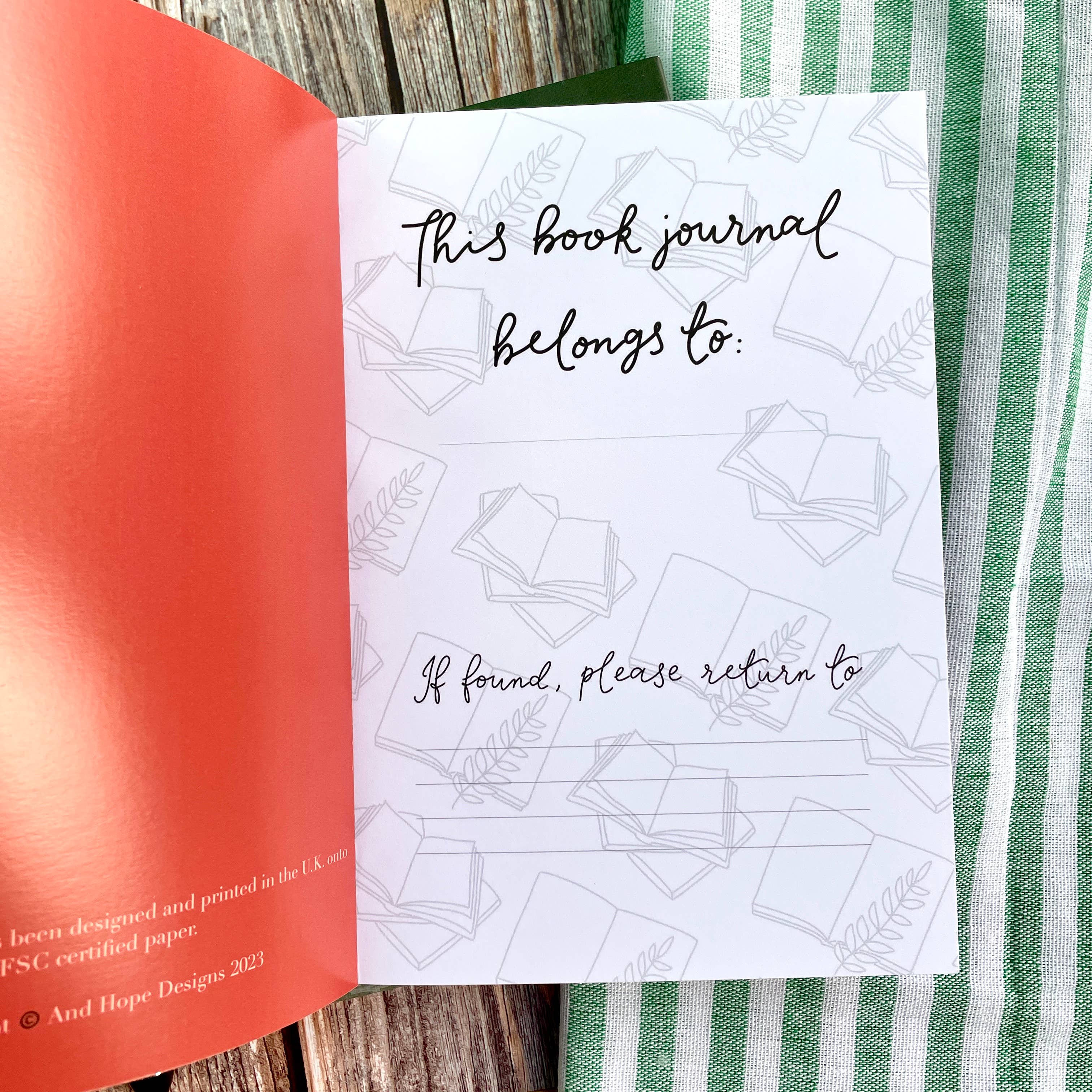 And Hope Designs - Cards, Stickers & Stationery – wholesale Journal/diary – Reading journal, pink pre-made pages book bullet journal2