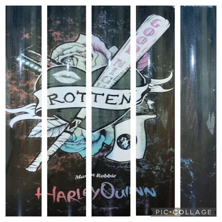 Harley Quinn Bat 20oz Sublimation Skinny Tumbler for wholesale by Unique Custom Tumblers by Ashley