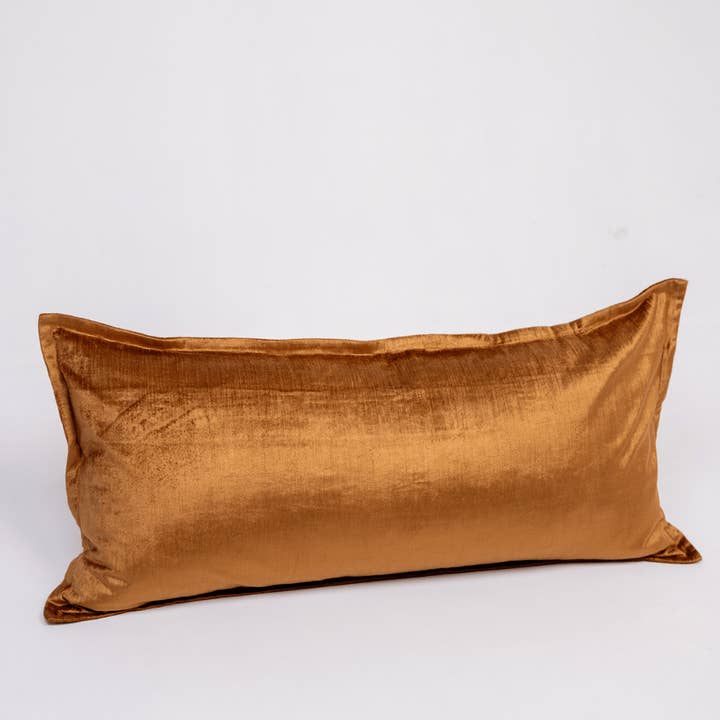 BHD HOME - Wholesale Lumbar pillow - Velvet Flange Toffee Long Lumbar Cushion 40 x 90cm1
