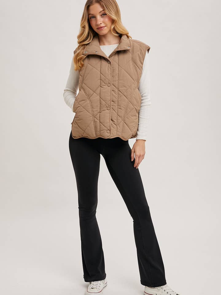 Bluivy - Vendita all'ingrosso Gilè imbottito - Donna - GILET IMBOTTITO TRAPUNTATO CON TASCHE20