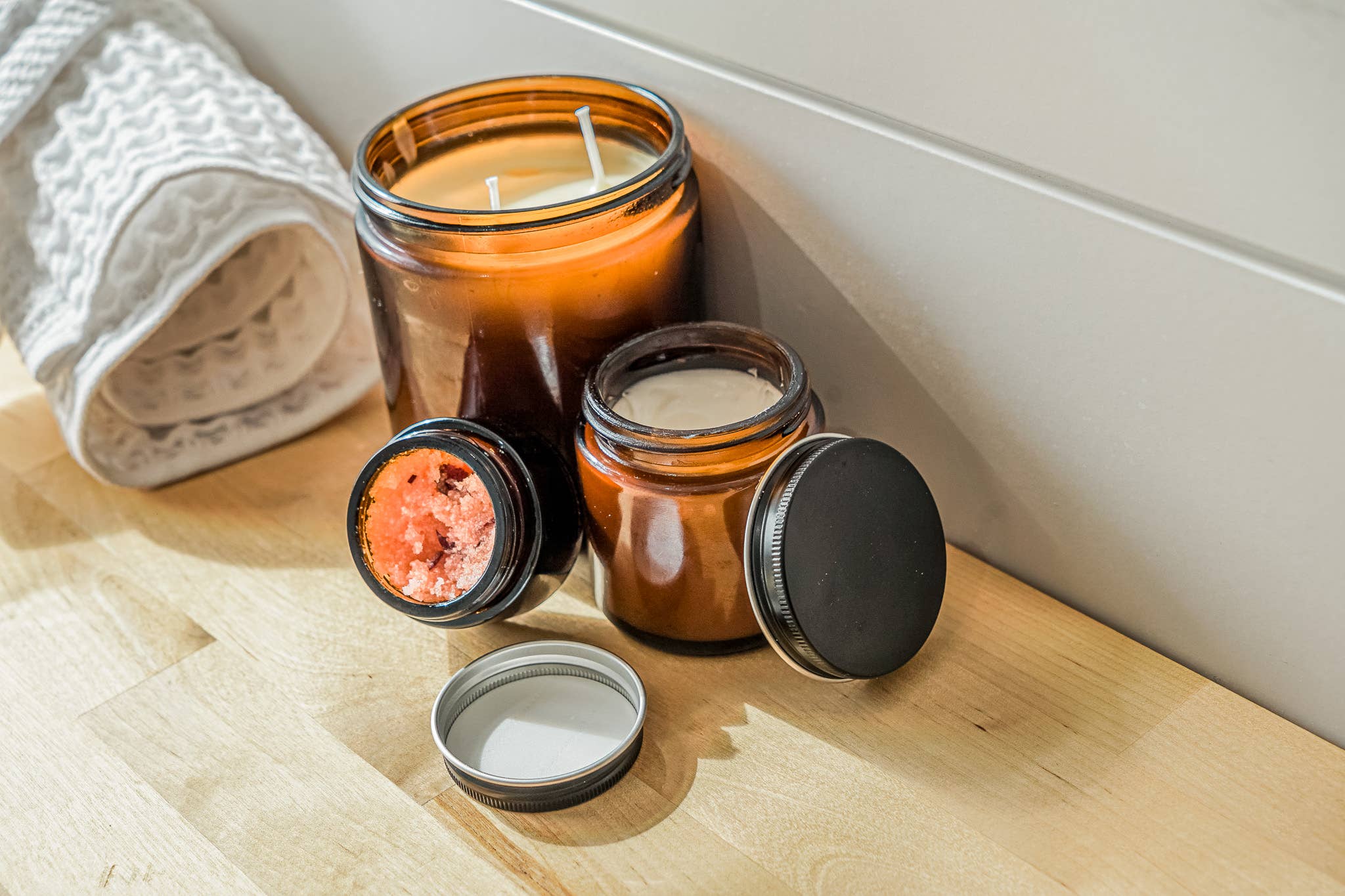 Nature Packaged - Vente Pots - Bocal en verre ambré de 16 oz6