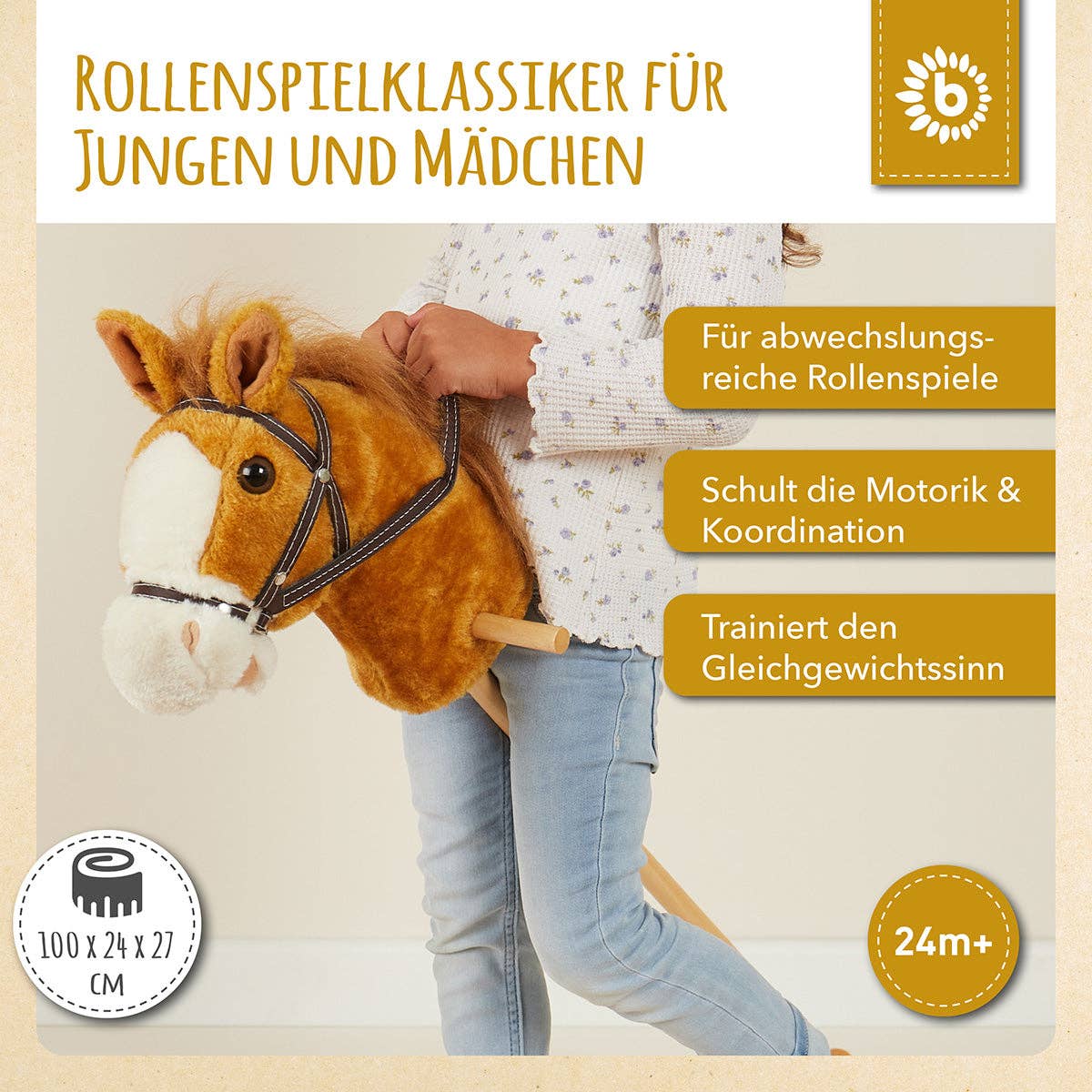 Bieco Spielwaren - Wholesale Rocking Horse - Kids - Hobbyhorse Brownie2