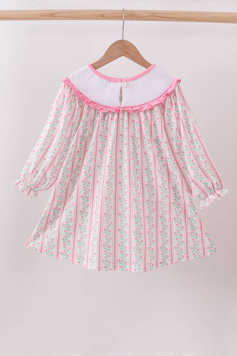 Mom & Co. - Wholesale Dress - Kids - Floral tulip smocked ruffle dress4