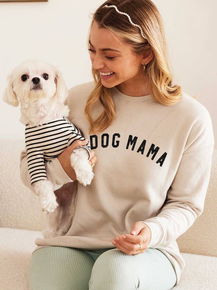 DOG MAMA sweatshirt met grafische print voor wholesale door OAT COLLECTIVE