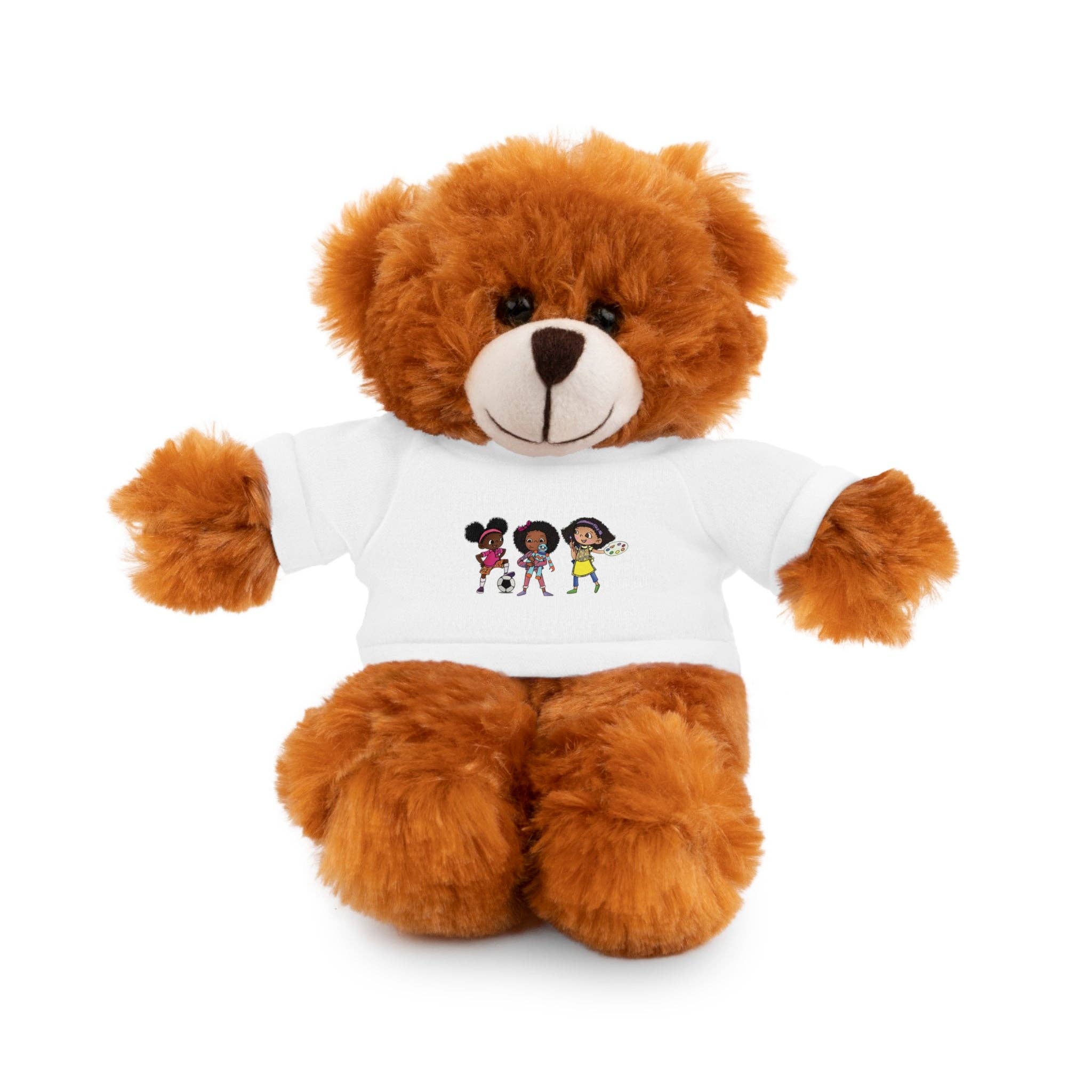 White Personalized Stuffed Animal with Custom Tee - Perfect Gift for Kids and Celebrations for wholesale on Faire