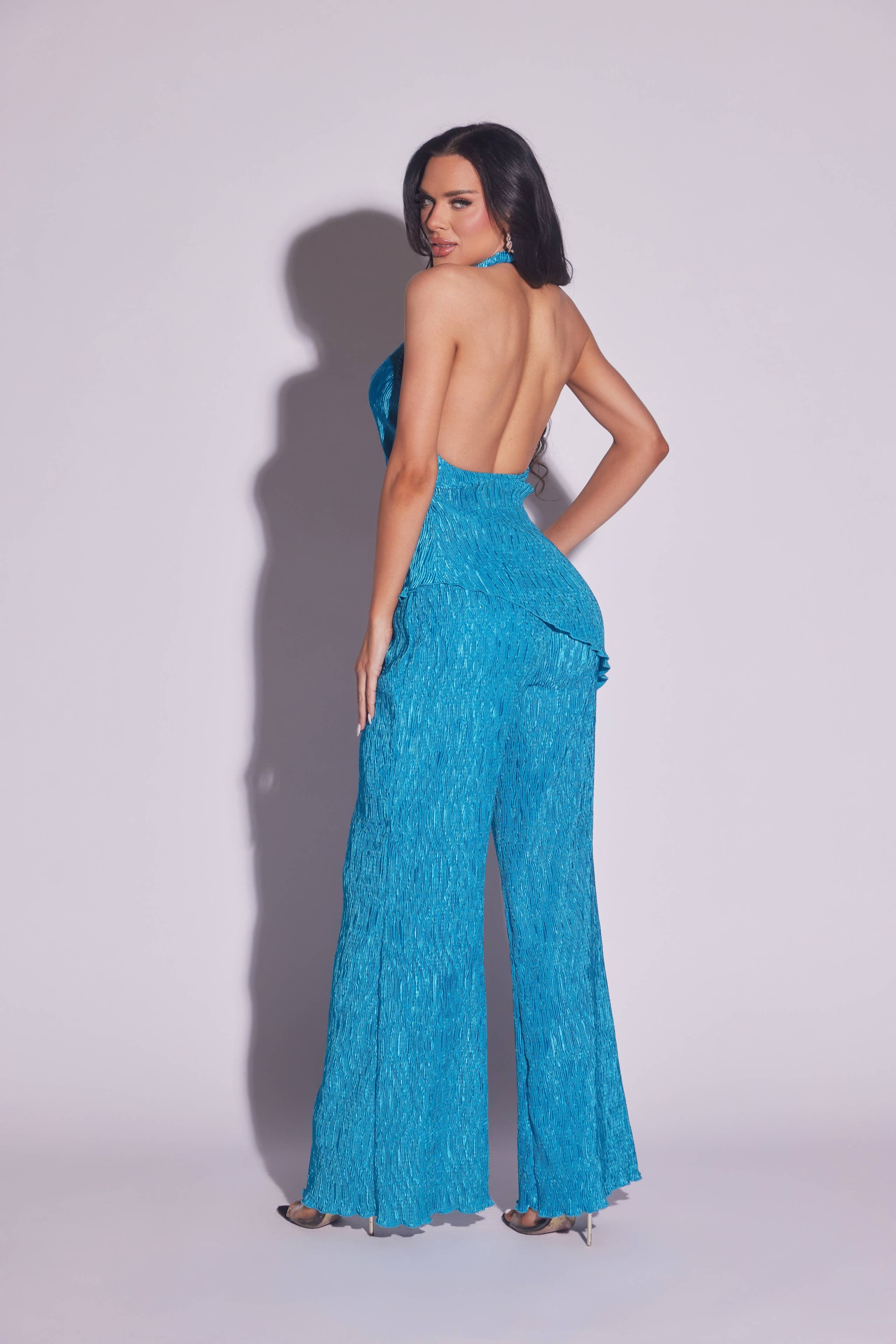 WFFS - Wholesale Top & Pant Set (NOT Loungewear) - Women's - Halter Maxi Pleated Set 6