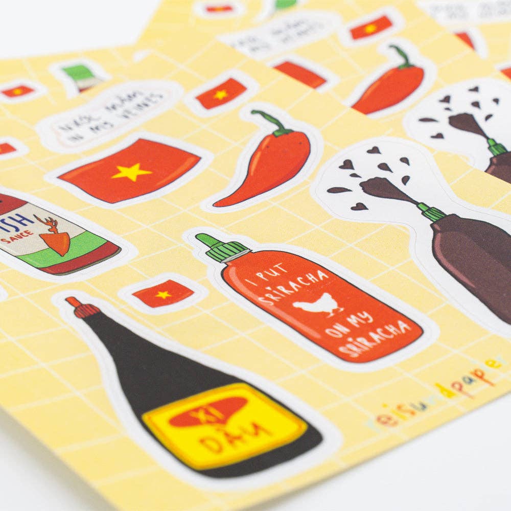 reisundpapier - Wholesale Sticker - Sticker sheet Asian sauces1