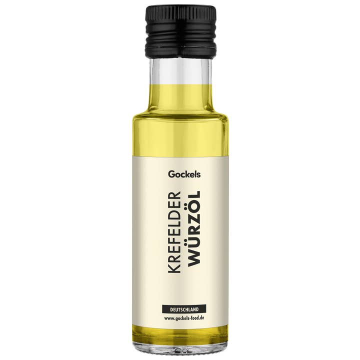 Krefelder Würzöl – Fines herbes & piment dans l'huile de tournesol pour la vente par Gockels Genussmanufaktur