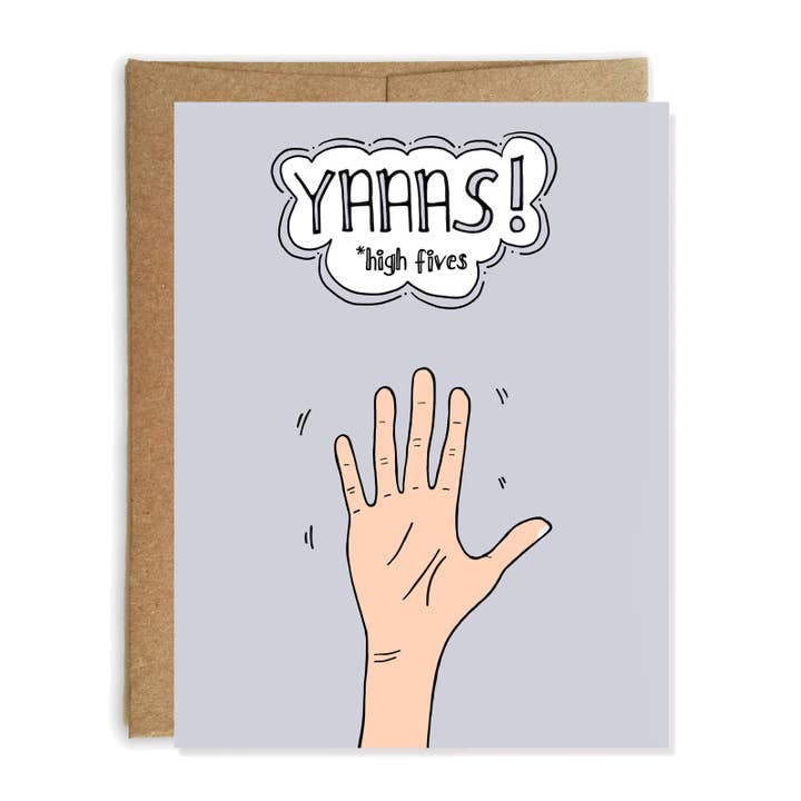 YAAAS Congratulations Card for wholesale by Yellow Daisy Paper Co.