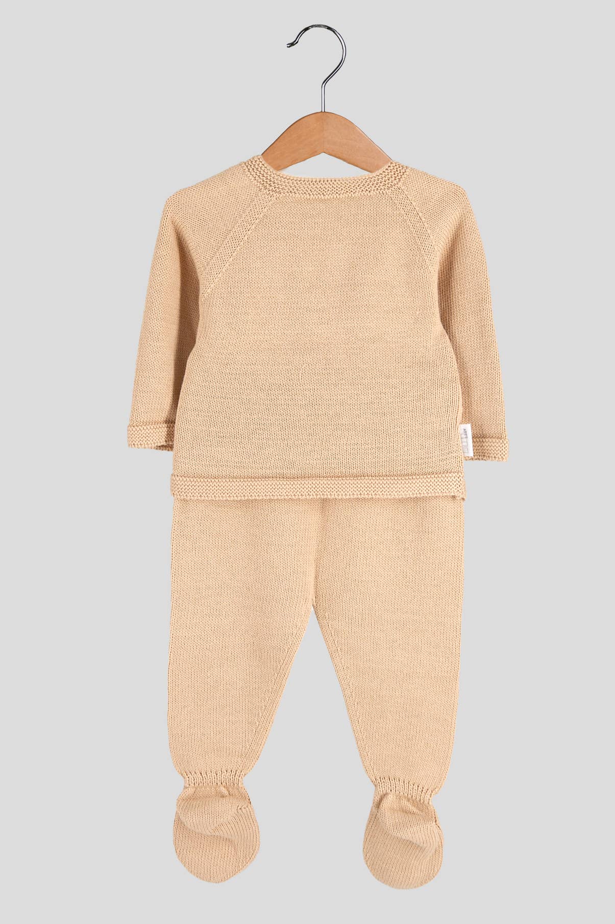 Amorim Gerações, LDA - Wholesale Clothing Set - Baby - 3-Piece Cotton Knit Set Wheat 0620B/22