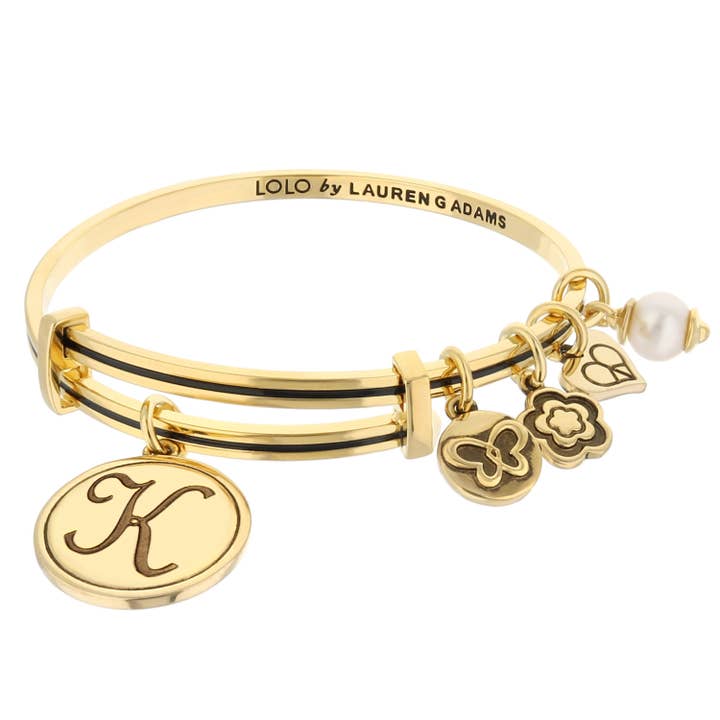 Initial K Bangle for wholesale by Lauren G Adams