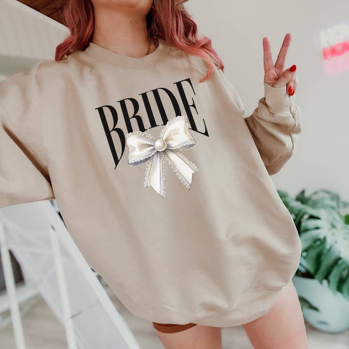 Bride Sweatshirt, Bridal Apparel, Bride Graphic Apparel for wholesale by Bash