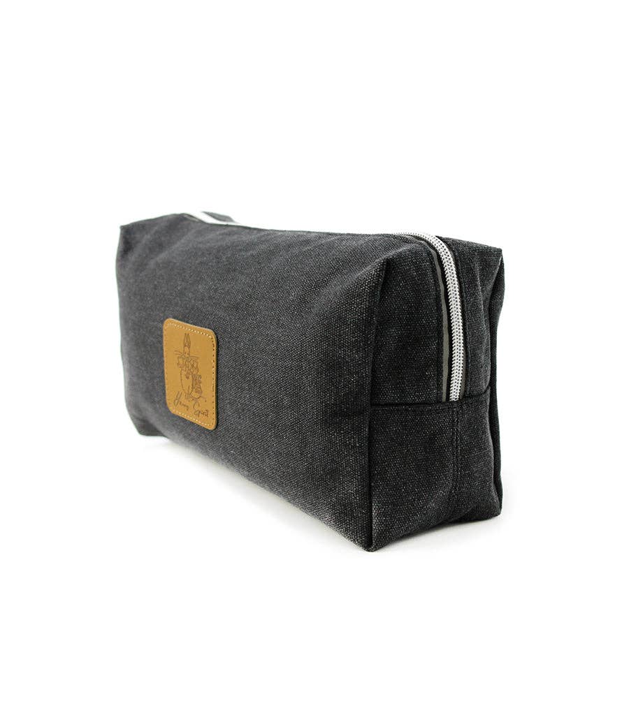 Magnolia Lounge - Wholesale Make-up/cosmetic bag - Black Extra Large Canvas Cosmetic Bag0