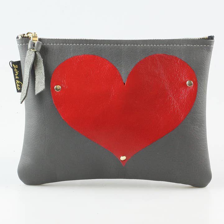 Zina Kao Exclusives - Wholesale Pouch - Women's - The Soft Heart Applique: 3 sizes!