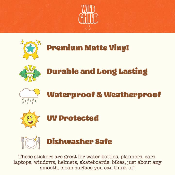 Wild Child Brand - Wholesale Sticker - Pacific Northwest Sticker | Retro Sunshine Mountains Decal2