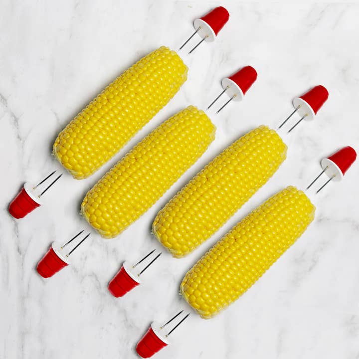 Fox Run Brands - Wholesale Corn Holders/Tools - Outset Red Party Cup Themed Corn Holders, Set of 4 Pairs