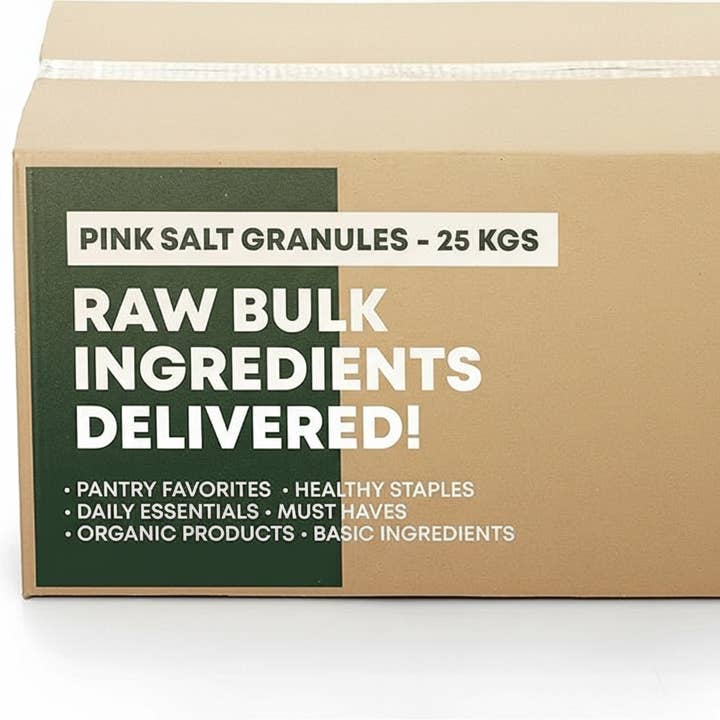 PRIDE INDIA BRANDS - Wholesale Salt - Himalayan Pink Salt Medium Grind/Granules- 55 lbs Bulk Bag0