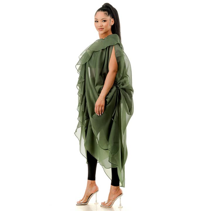 Black Pearl Clothing - Wholesale Dress - Women's - WHISPERS OF MYSTERY RUFFLED DRESS
PLUS6