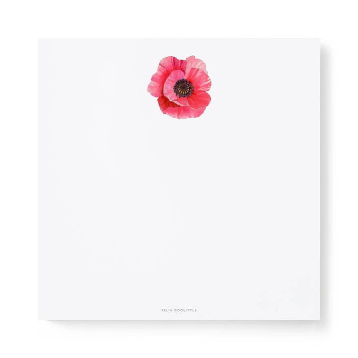 Pink Poppy - Notepad - 6x6 for wholesale by Felix Doolittle