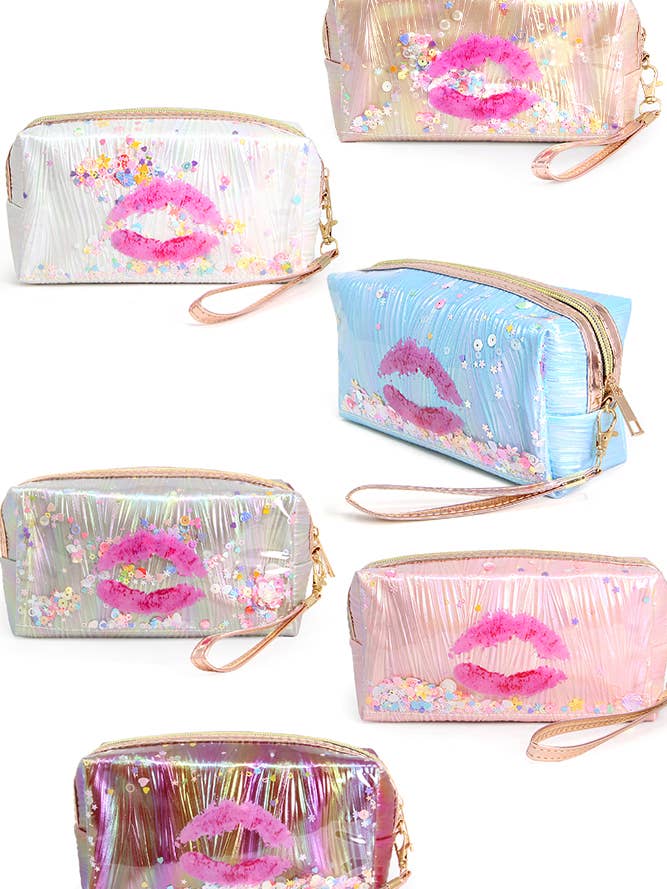 Glitter Shaker Kiss Läpppåse för wholesale av Hana