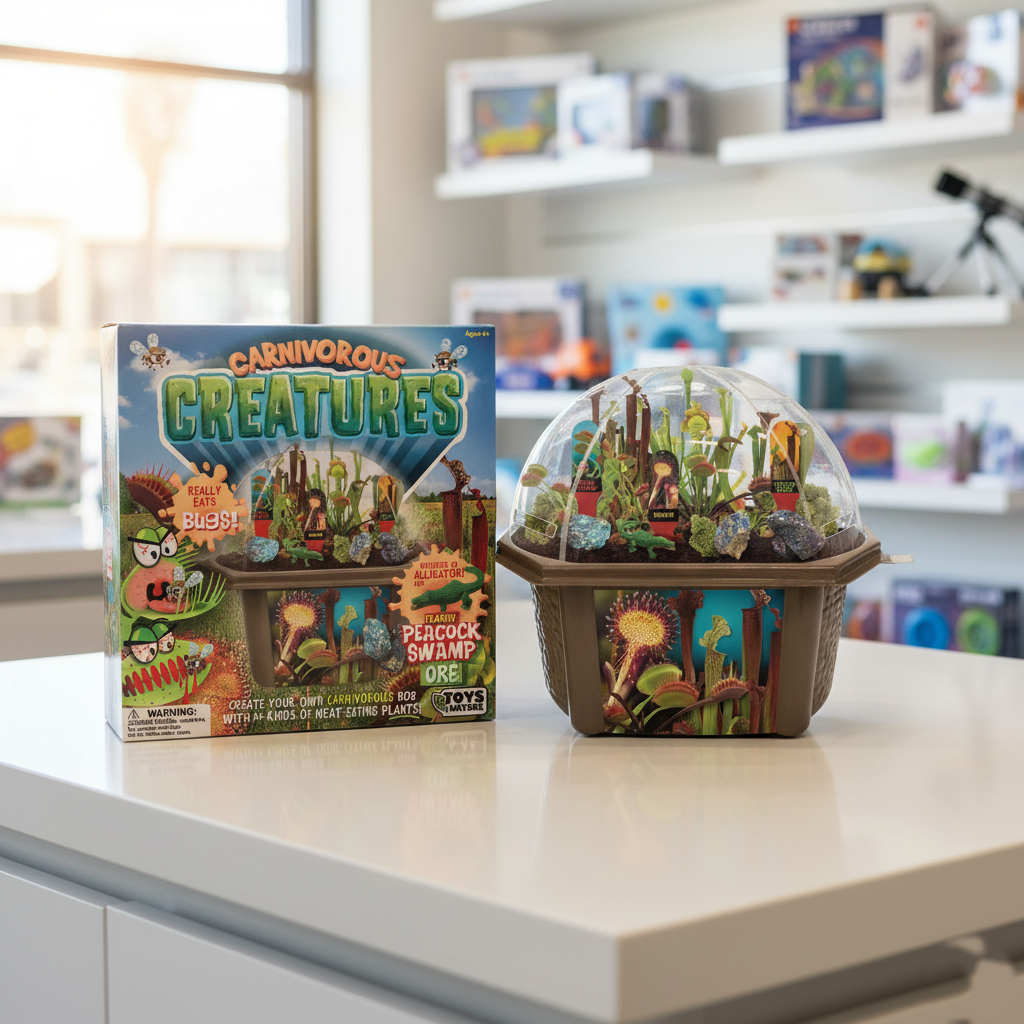 Silver Circle Products - Wholesale DIY Craft Kit - Kids - Carnivorous Creatures Biosphere Meat-Eating Terrarium Kit2