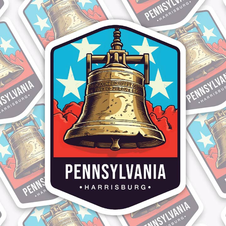 Handmade Vinyl sticker - "Pennsylvania" State for wholesale by With Love, Ell