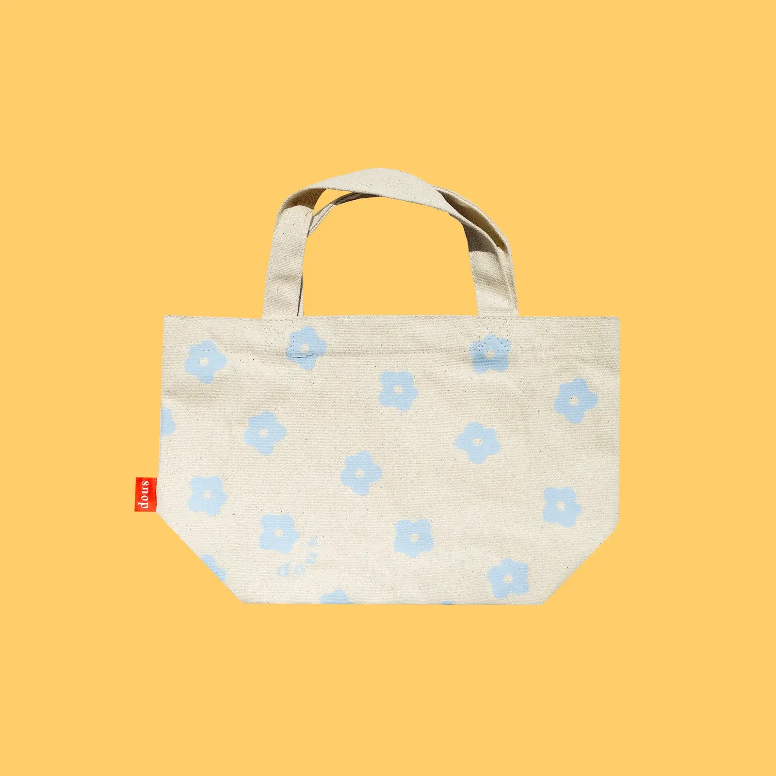 Dous - Wholesale Tote Bag - Women's - flower cotton canvas mini tote bag zippered pocket0