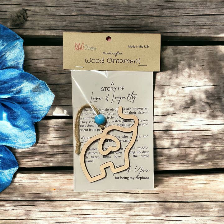 Rag Crazy Creates - Wholesale Ornament - Story Card Collection - Friendship - Sisterhood-Elephant2